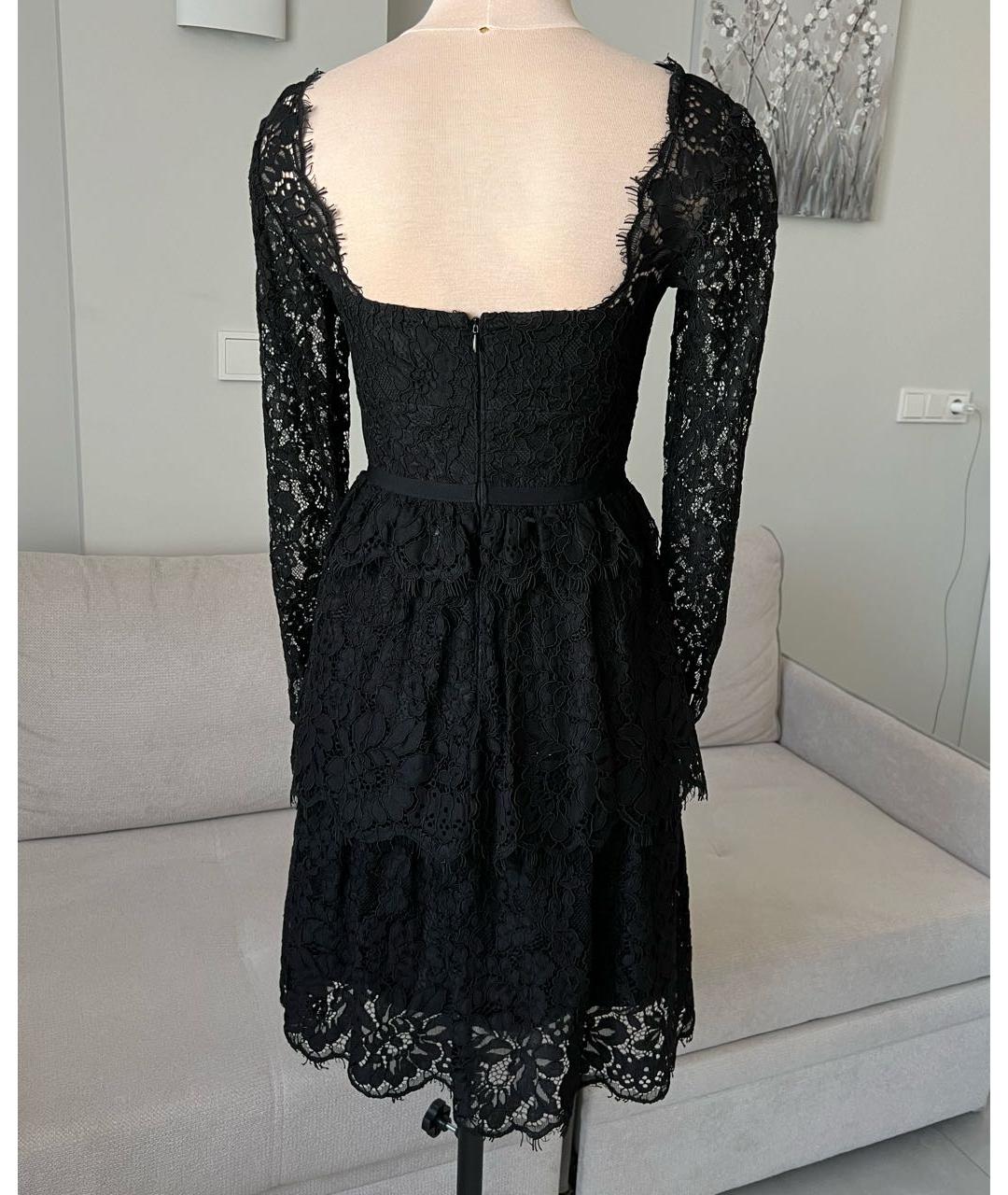 SELF-PORTRAIT Черное кружевное коктейльное платье, фото 3
