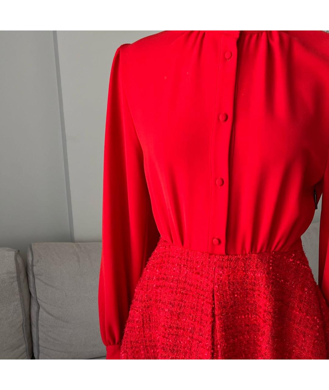 MSGM Красное повседневное платье, фото 4
