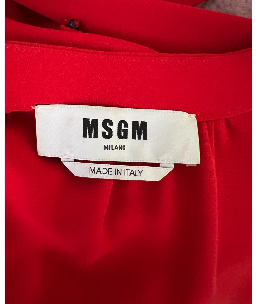 MSGM Красное повседневное платье, фото 3