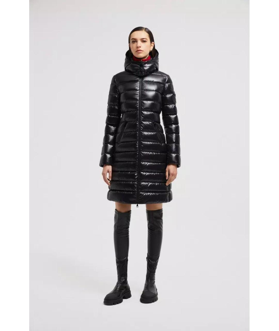 MONCLER Черный пуховик, фото 5