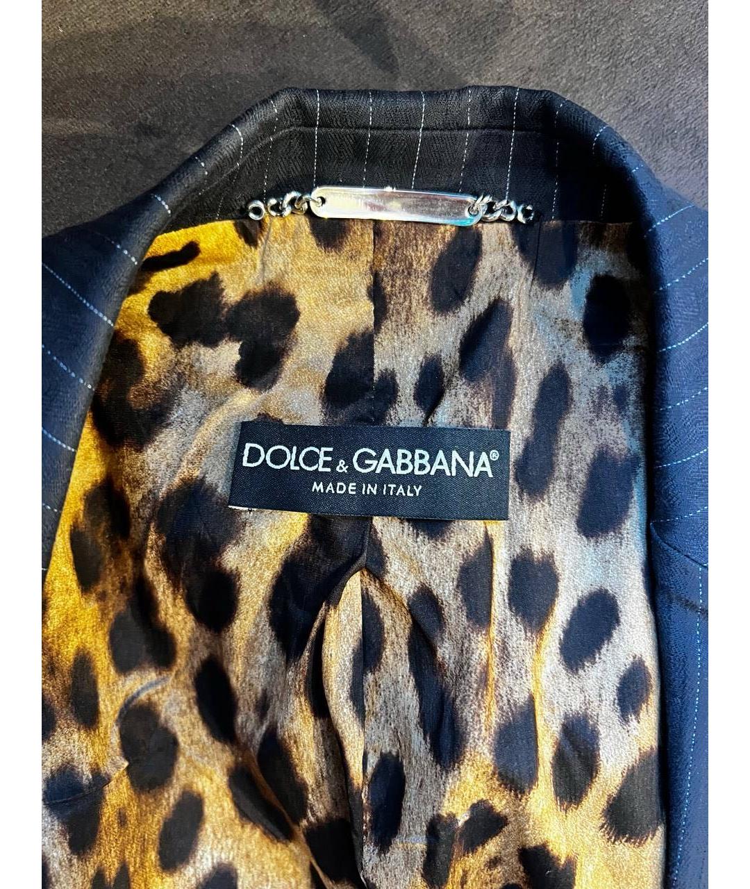 DOLCE&GABBANA Темно-синий жакет/пиджак, фото 3