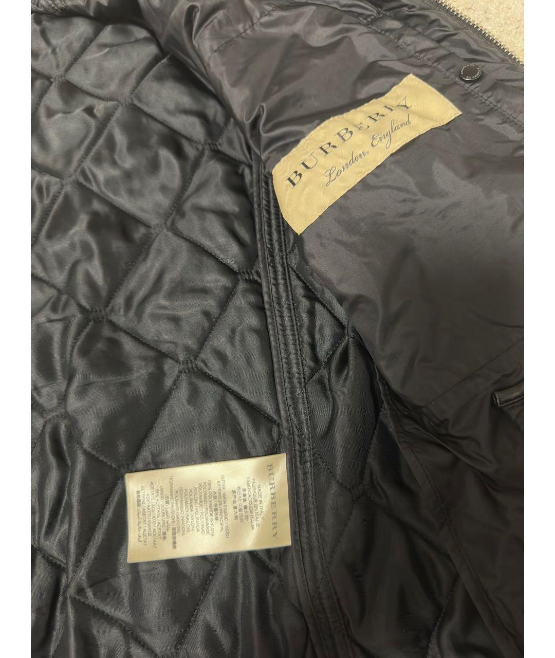 BURBERRY Черная полиамидовая куртка, фото 5