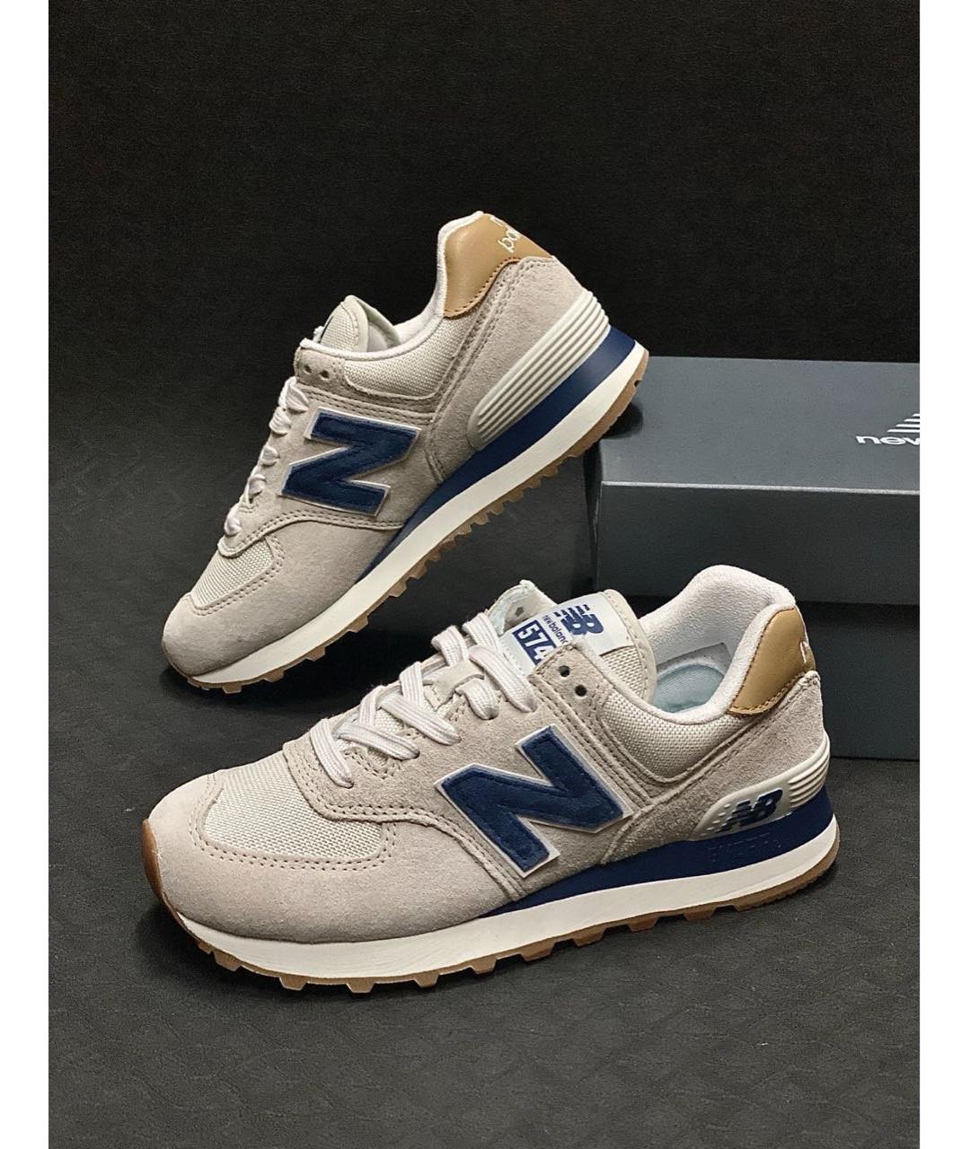 NEW BALANCE Серые замшевые низкие кроссовки / кеды, фото 7