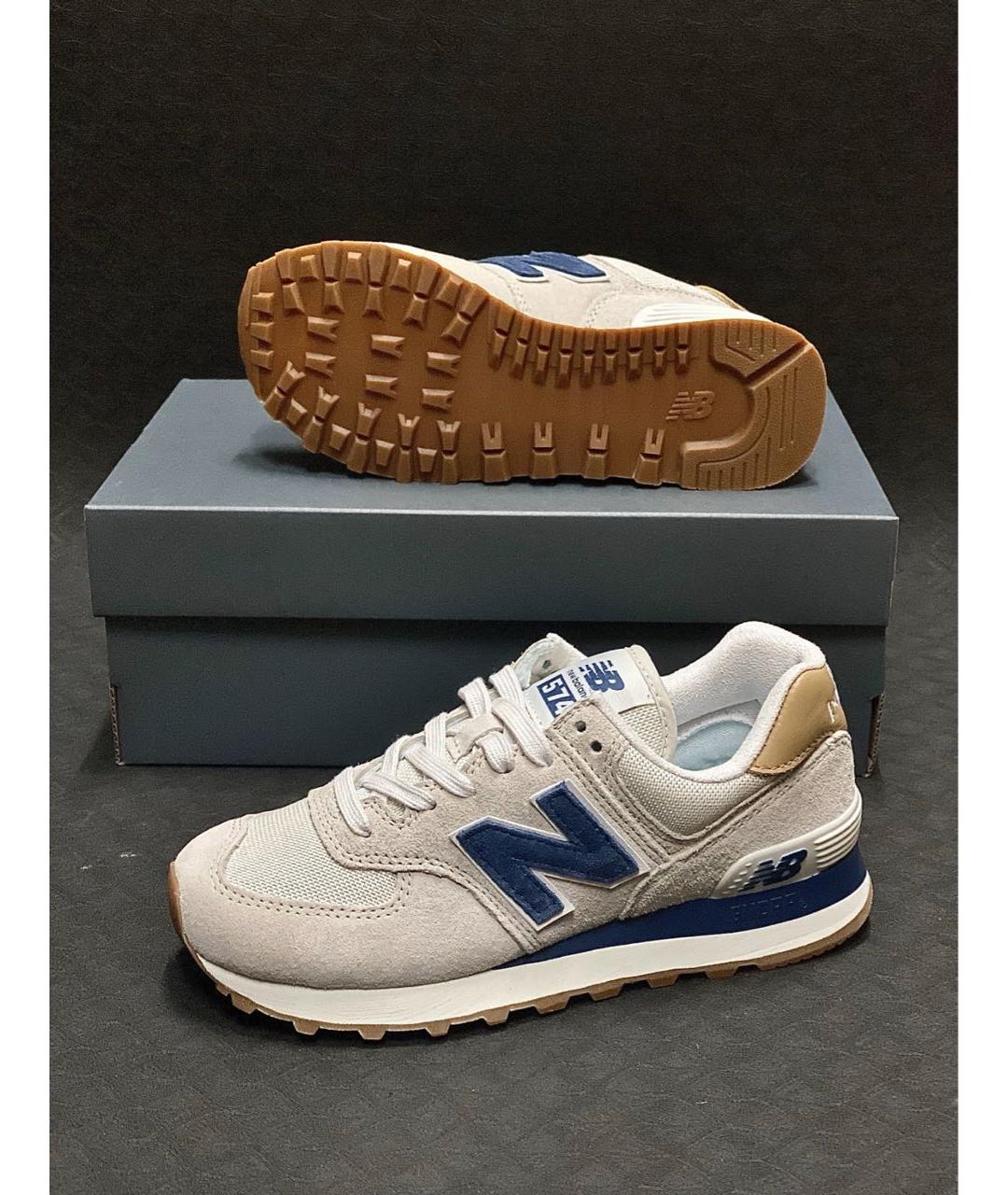 NEW BALANCE Серые замшевые низкие кроссовки / кеды, фото 8