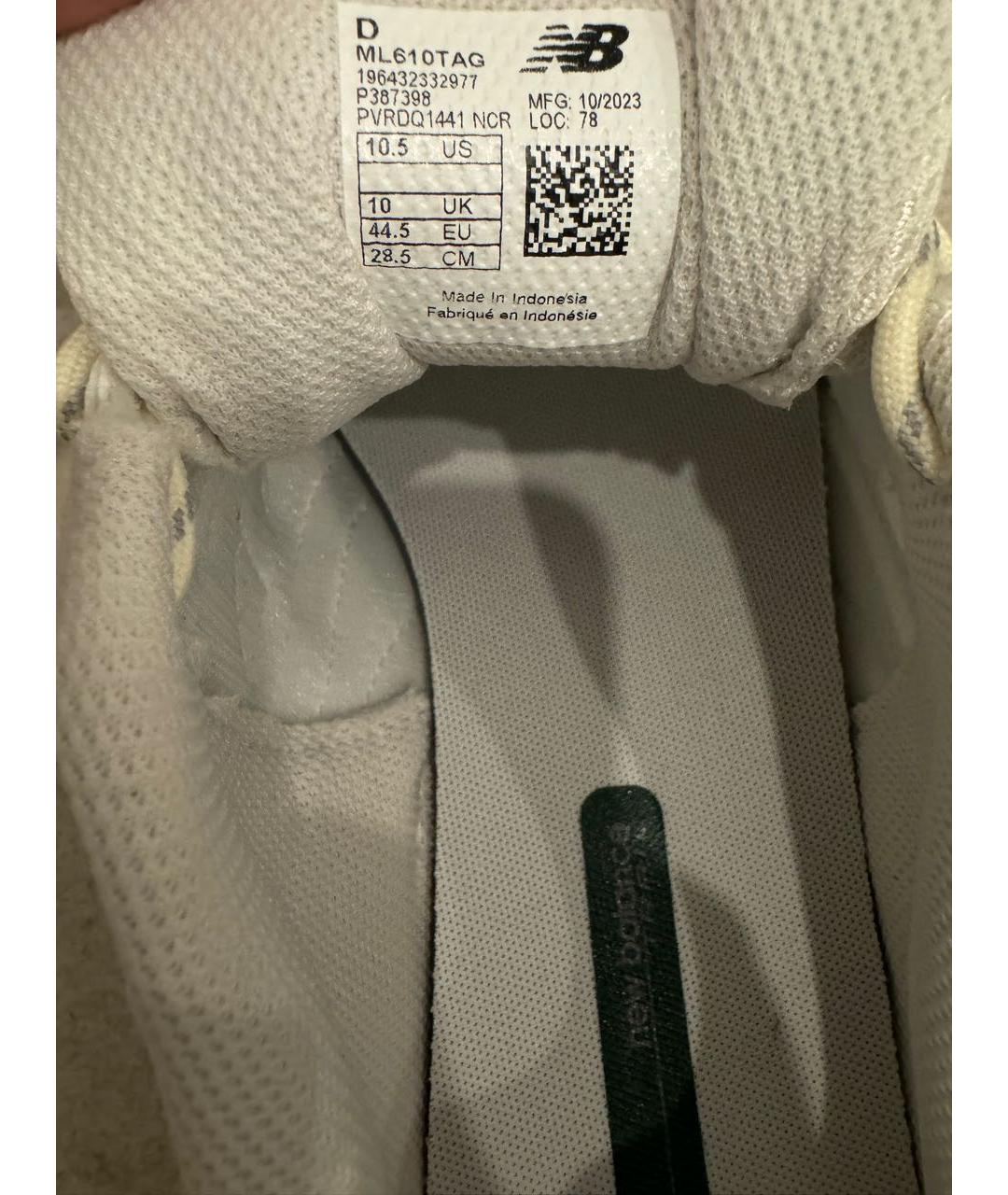 NEW BALANCE Белые синтетические низкие кроссовки / кеды, фото 7
