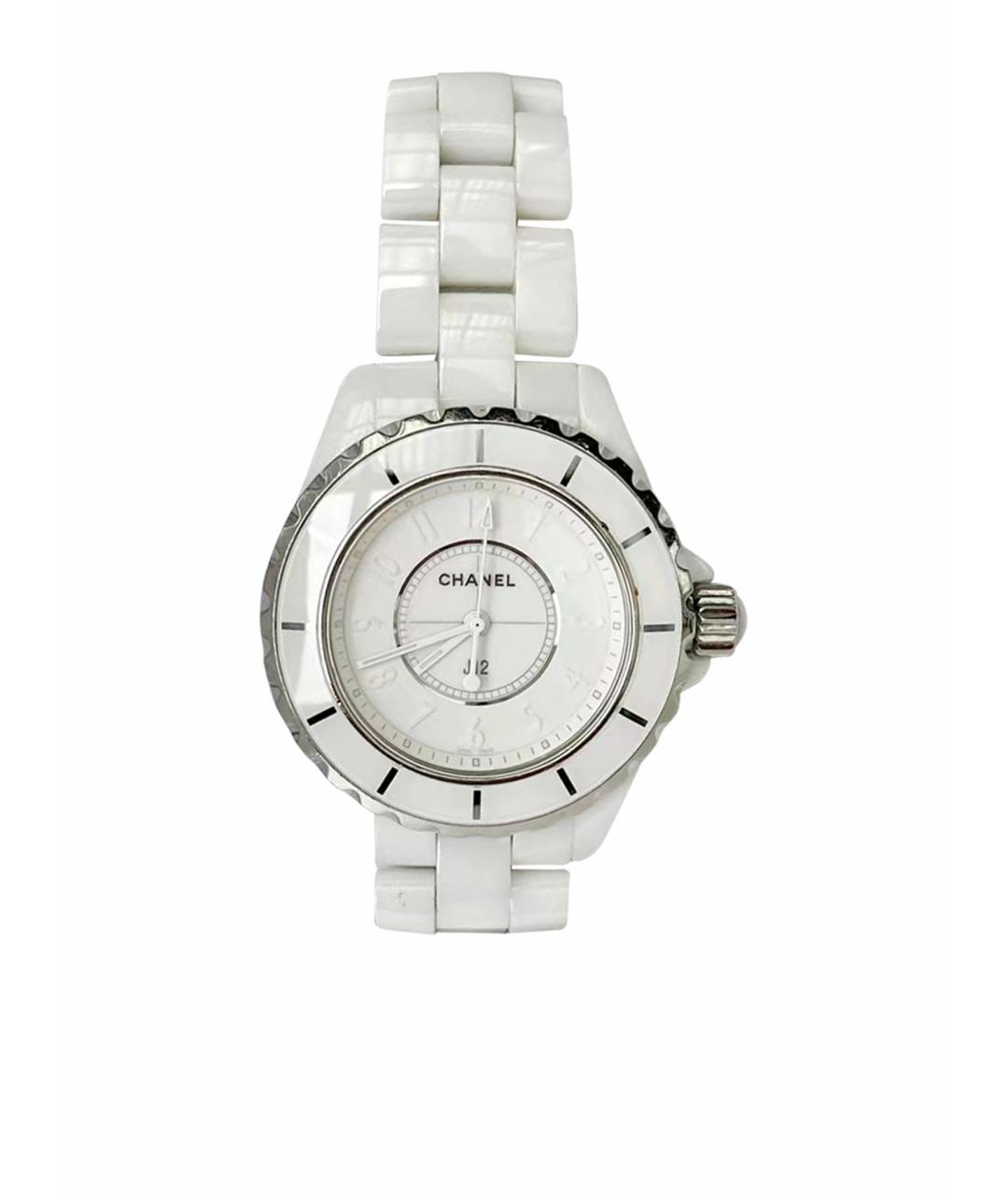 CHANEL Белые керамические часы, фото 1