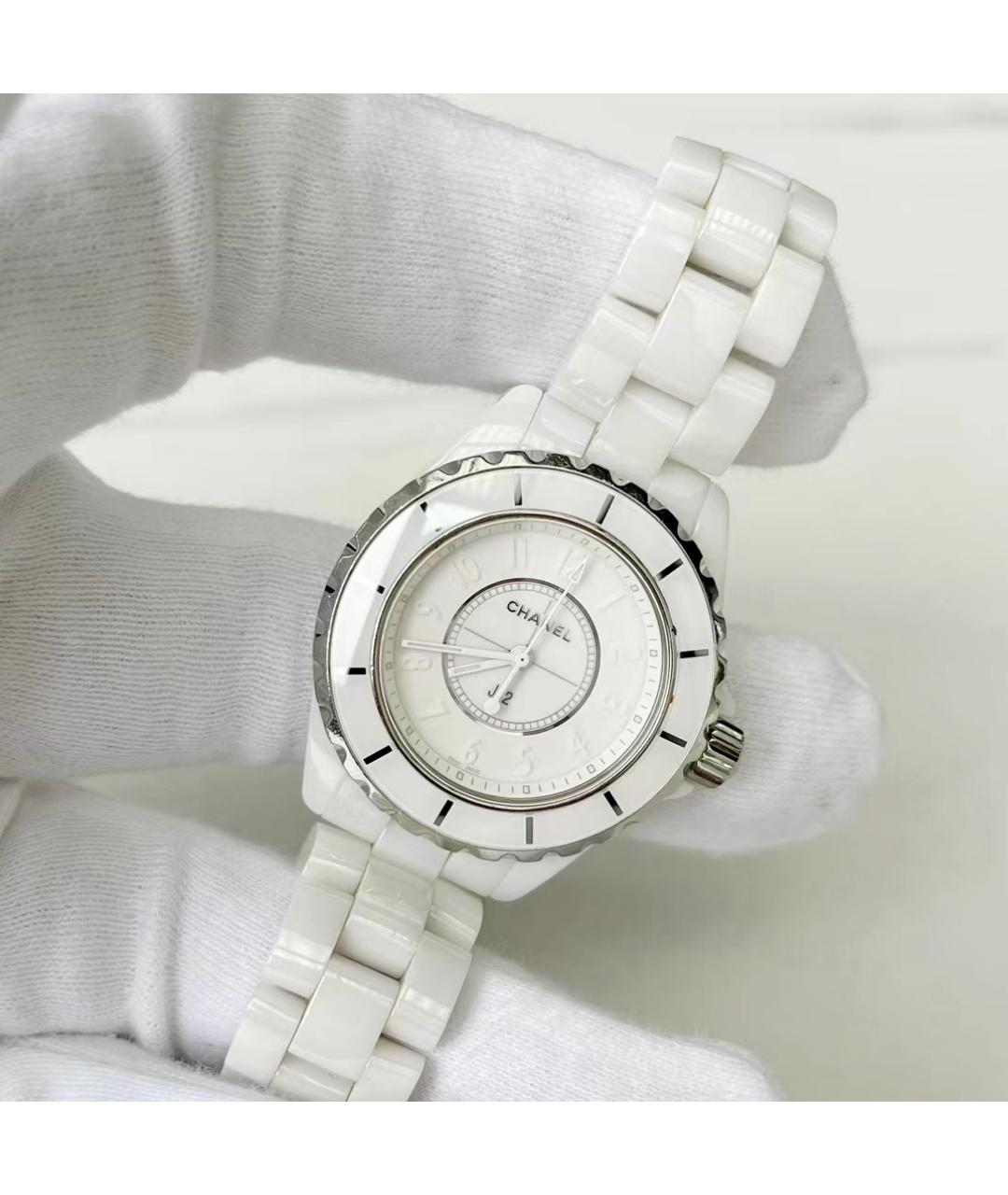 CHANEL Белые керамические часы, фото 3