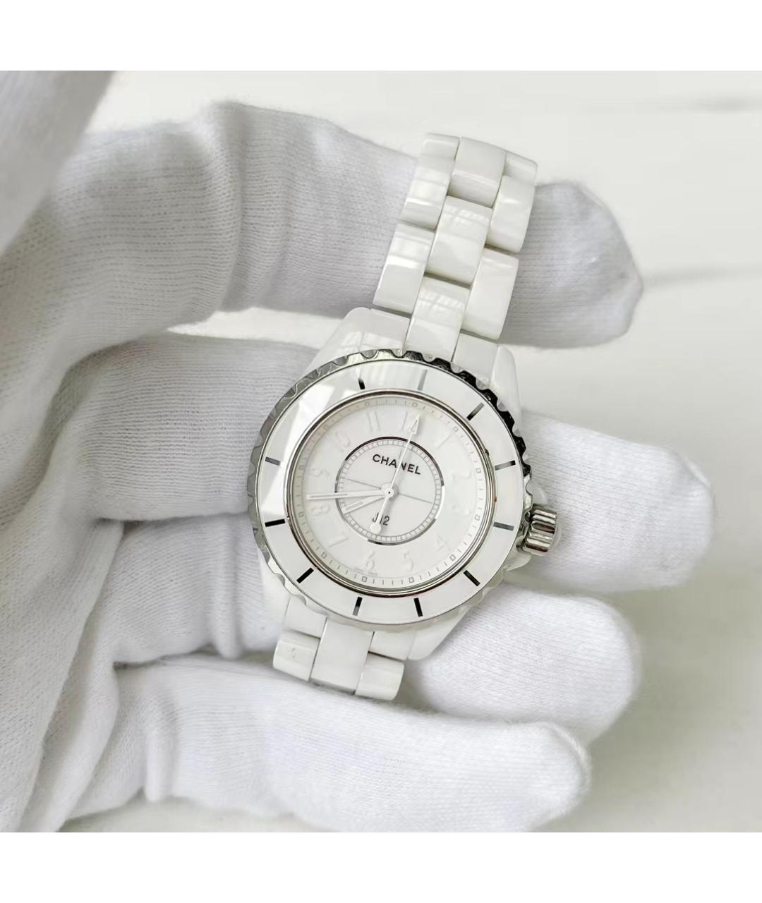 CHANEL Белые керамические часы, фото 6