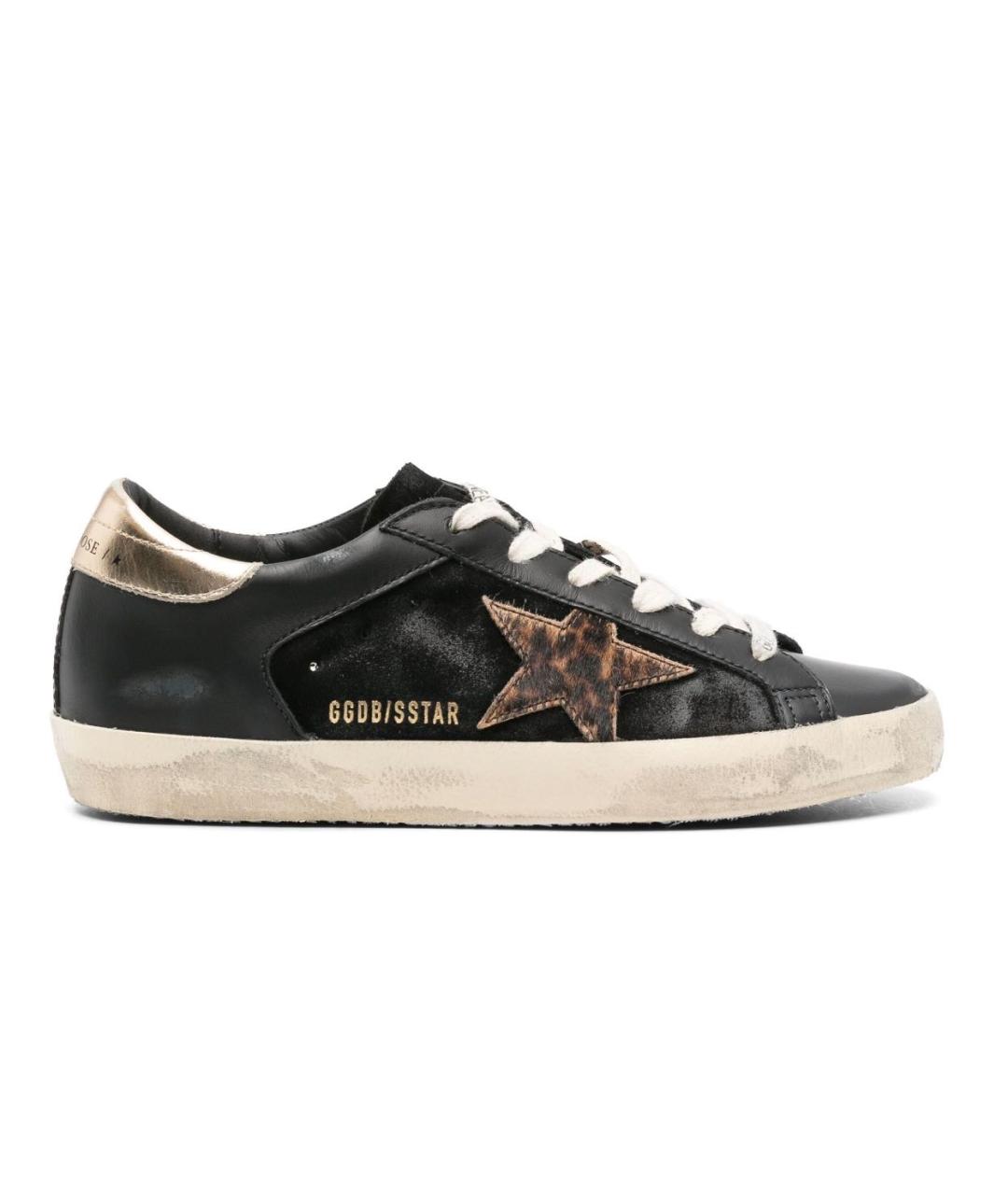 GOLDEN GOOSE DELUXE BRAND Черные кожаные кеды, фото 1