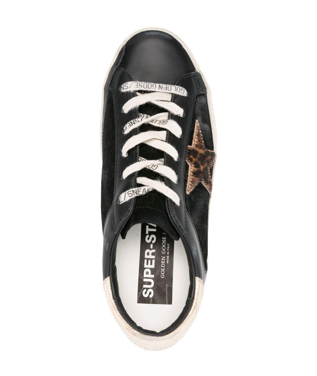 GOLDEN GOOSE DELUXE BRAND Черные кожаные кеды, фото 3