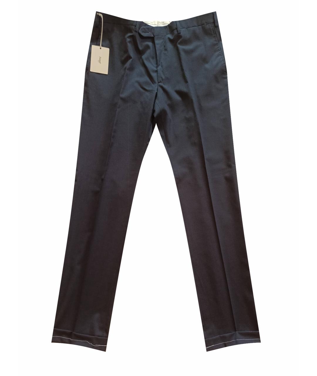 BRIONI Темно-синие классические брюки, фото 1