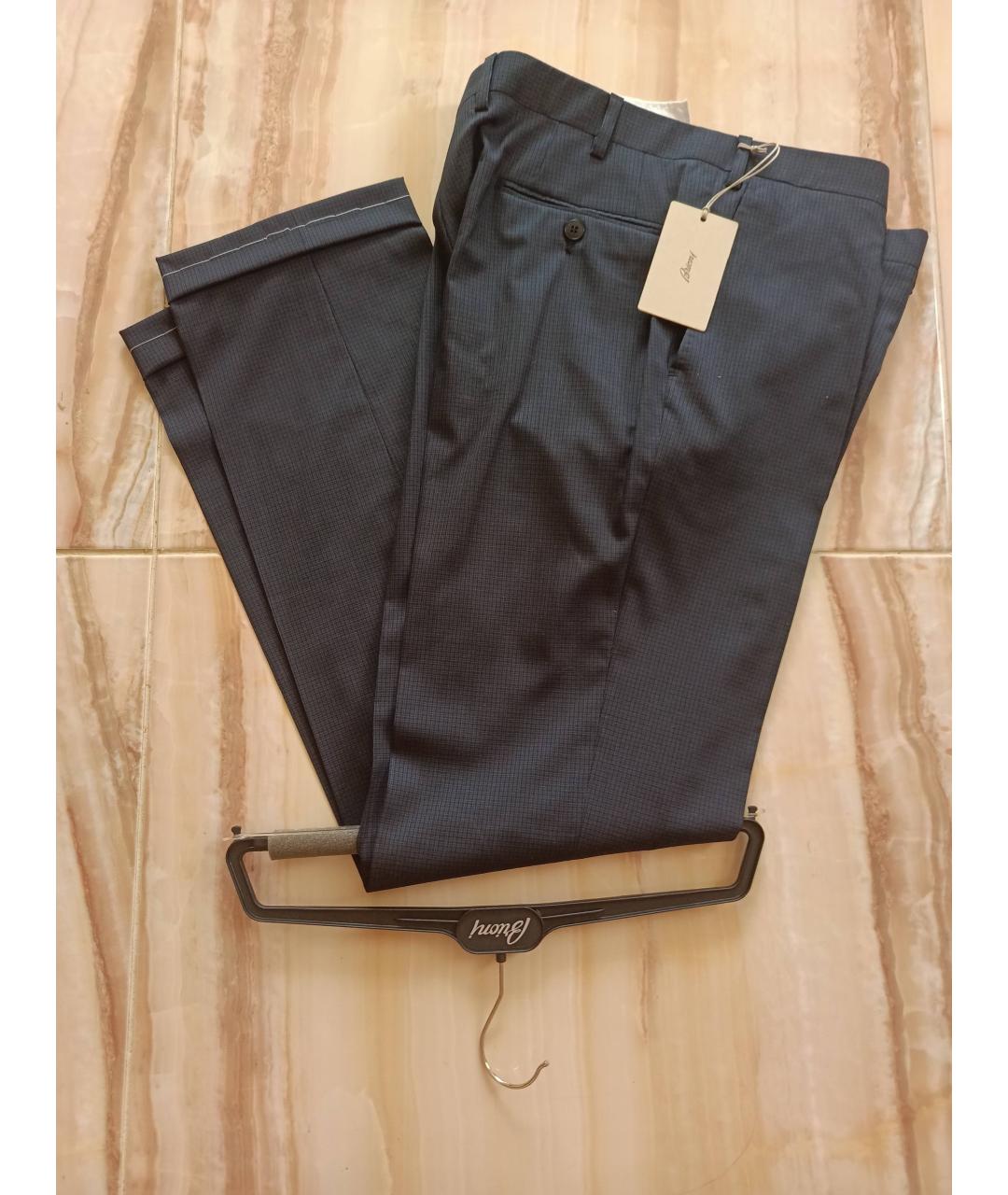 BRIONI Темно-синие классические брюки, фото 9