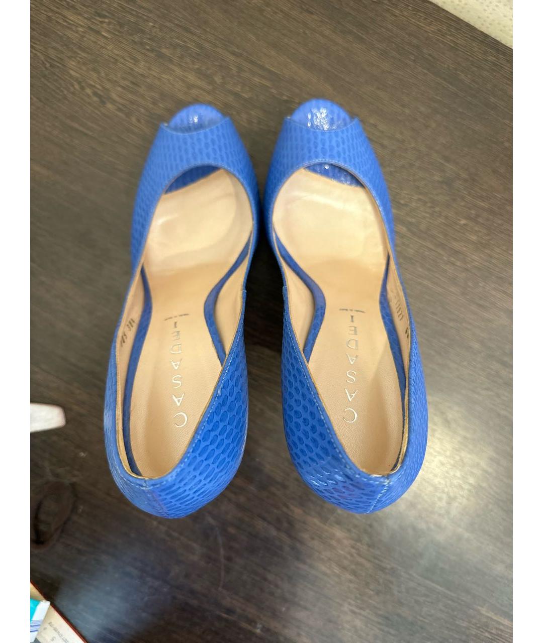 CASADEI Синие кожаные туфли, фото 3