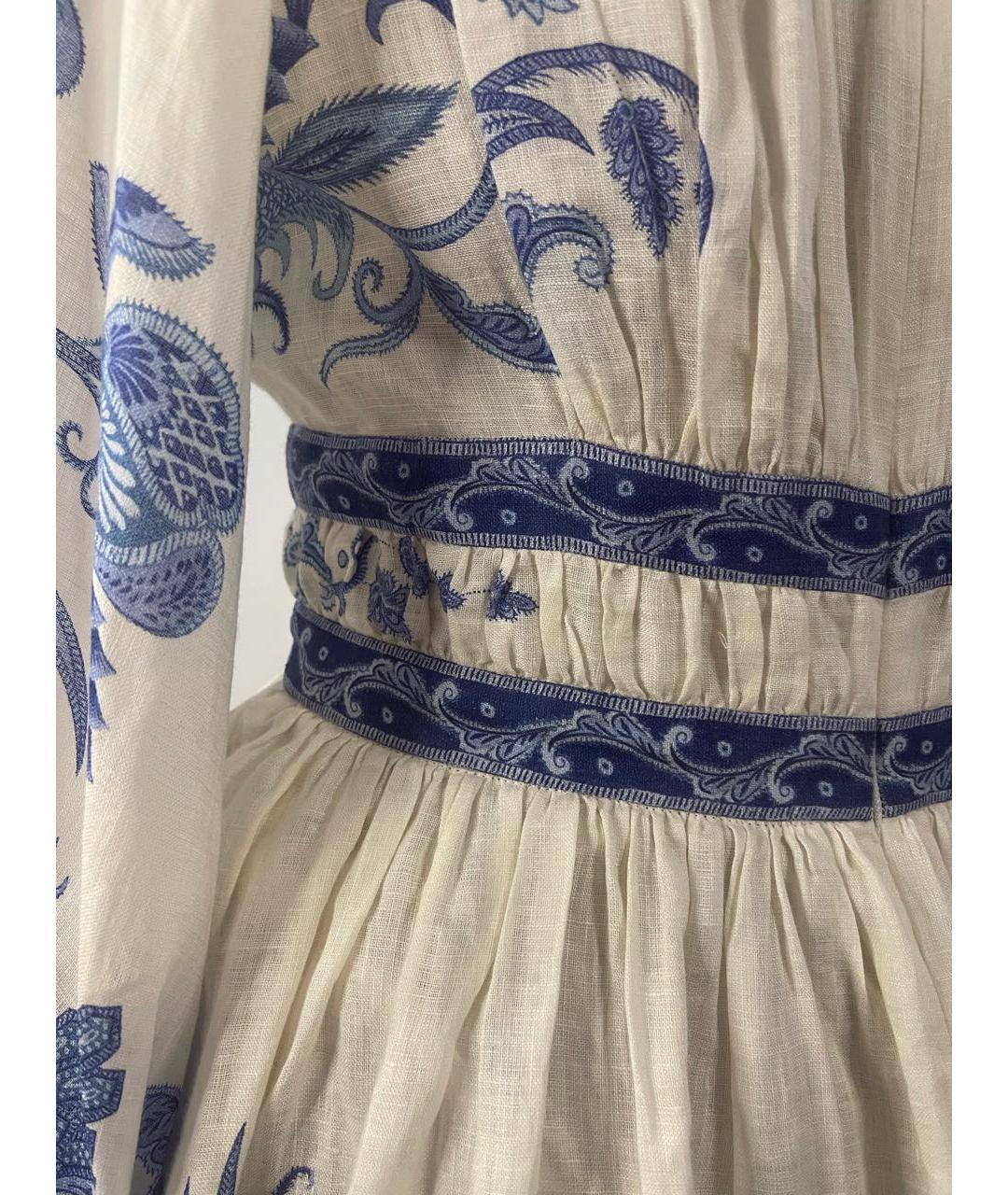 ZIMMERMANN Синее льняное повседневное платье, фото 8