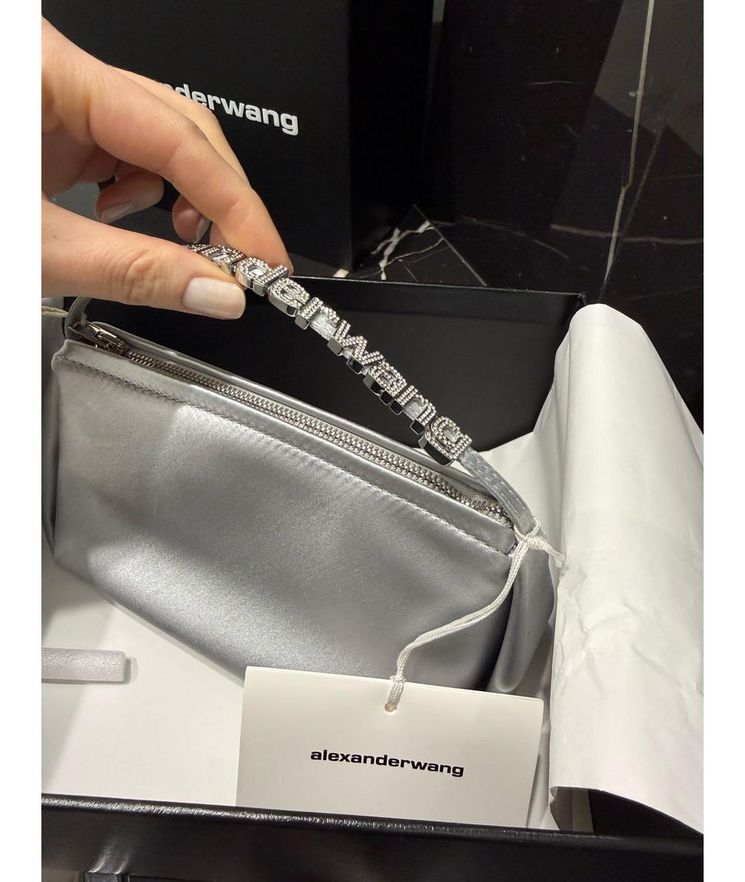 ALEXANDER WANG Серебряная сумка с короткими ручками, фото 5