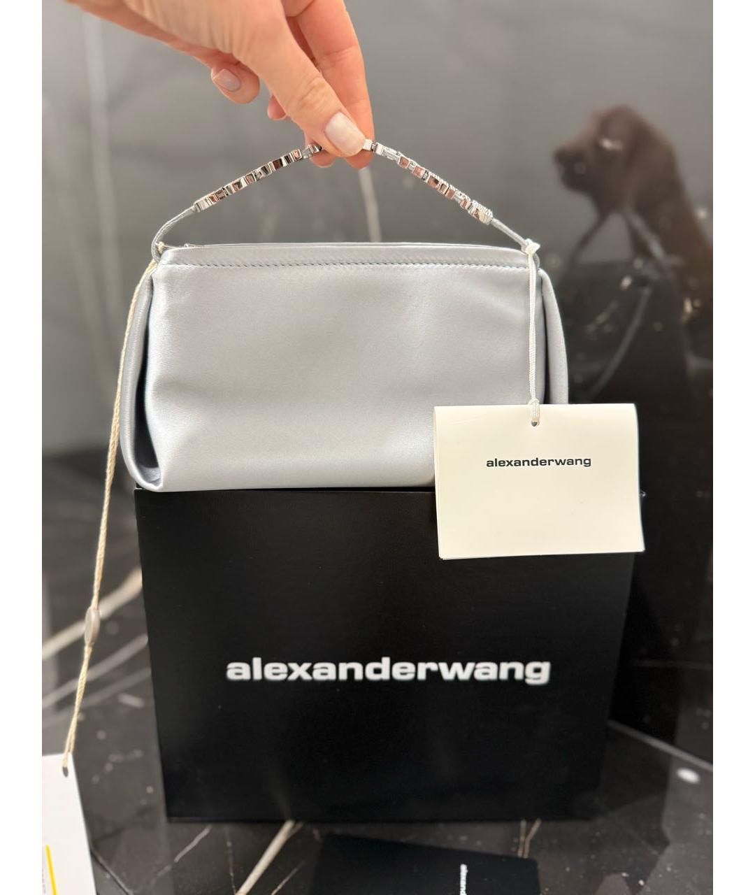 ALEXANDER WANG Серебряная сумка с короткими ручками, фото 8