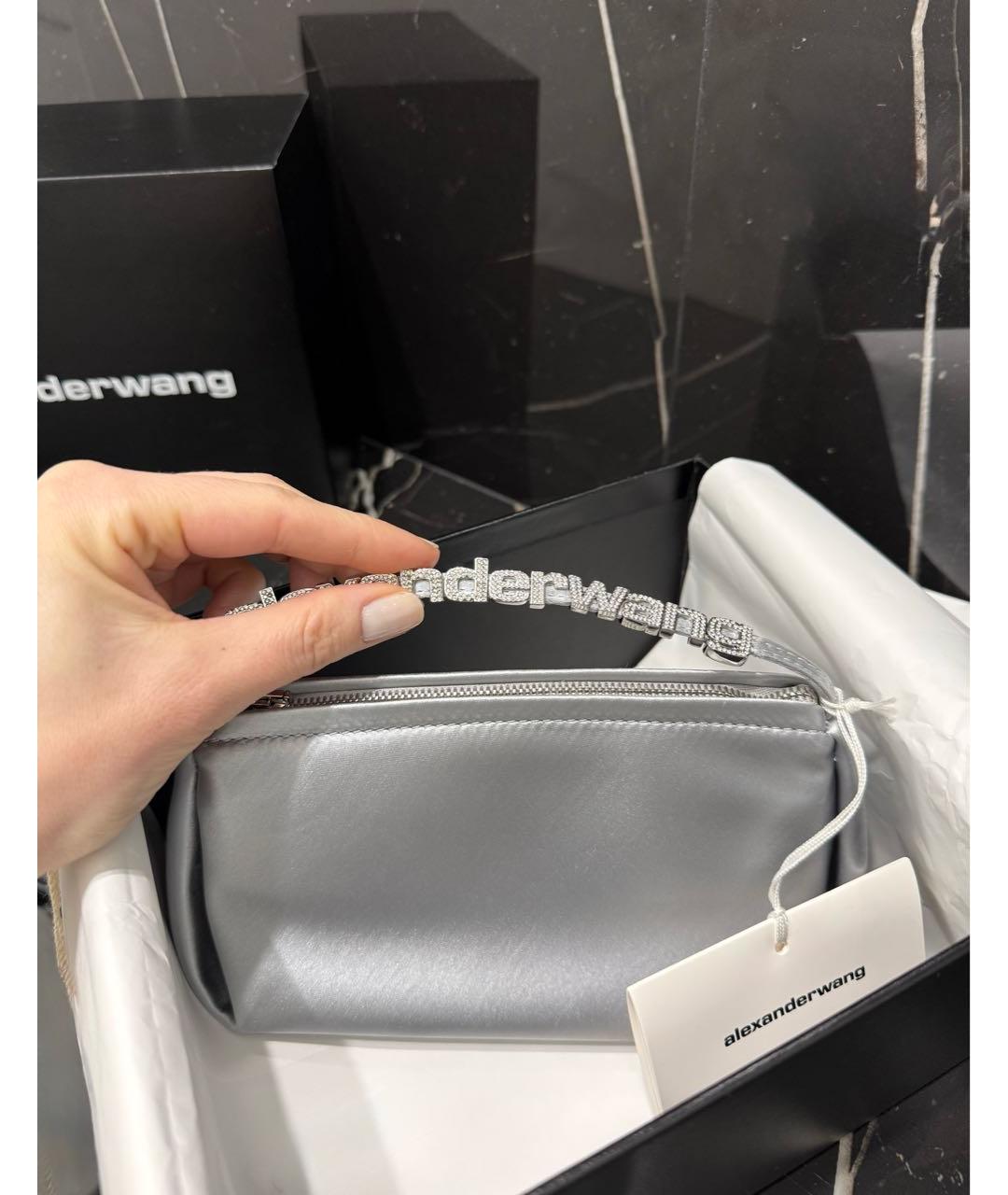 ALEXANDER WANG Серебряная сумка с короткими ручками, фото 7