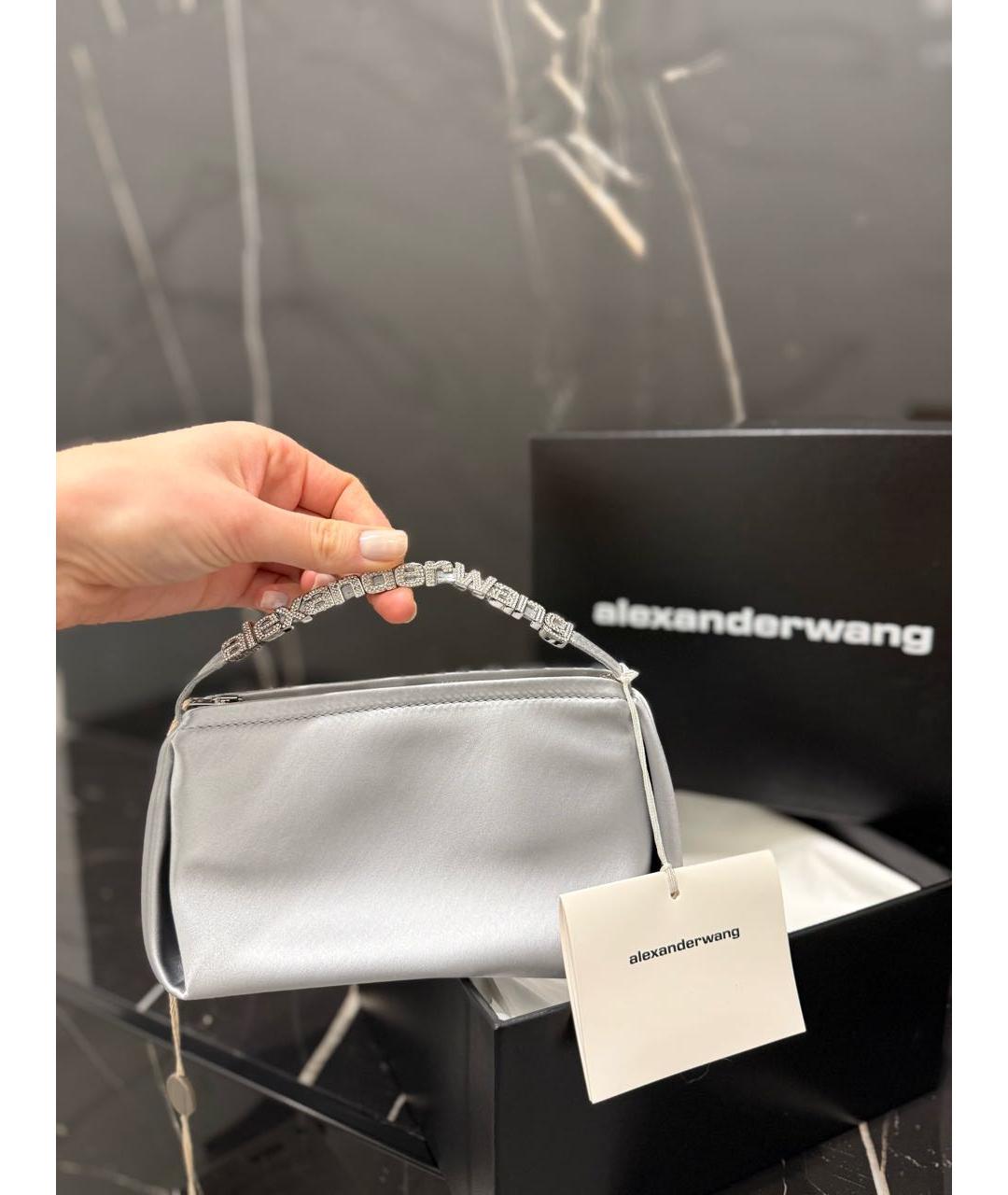 ALEXANDER WANG Серебряная сумка с короткими ручками, фото 4