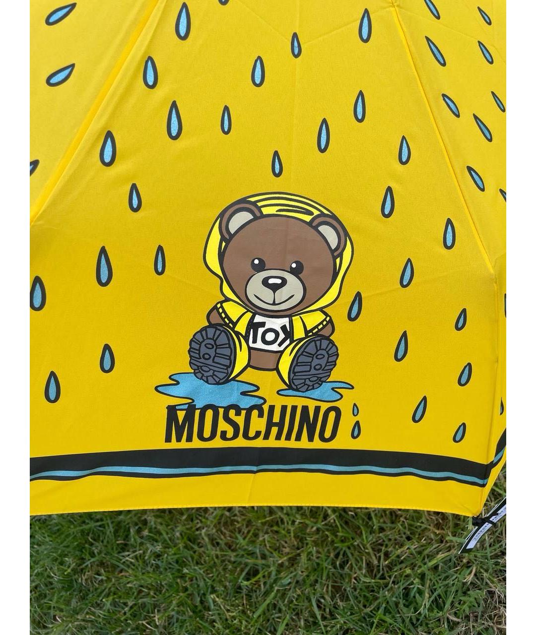 MOSCHINO Желтый зонт, фото 5