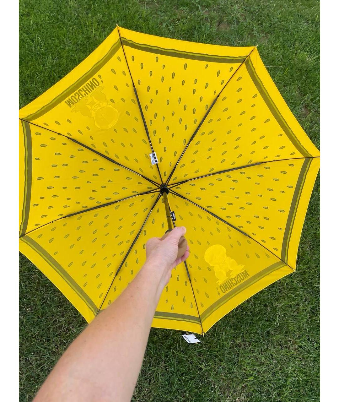 MOSCHINO Желтый зонт, фото 4