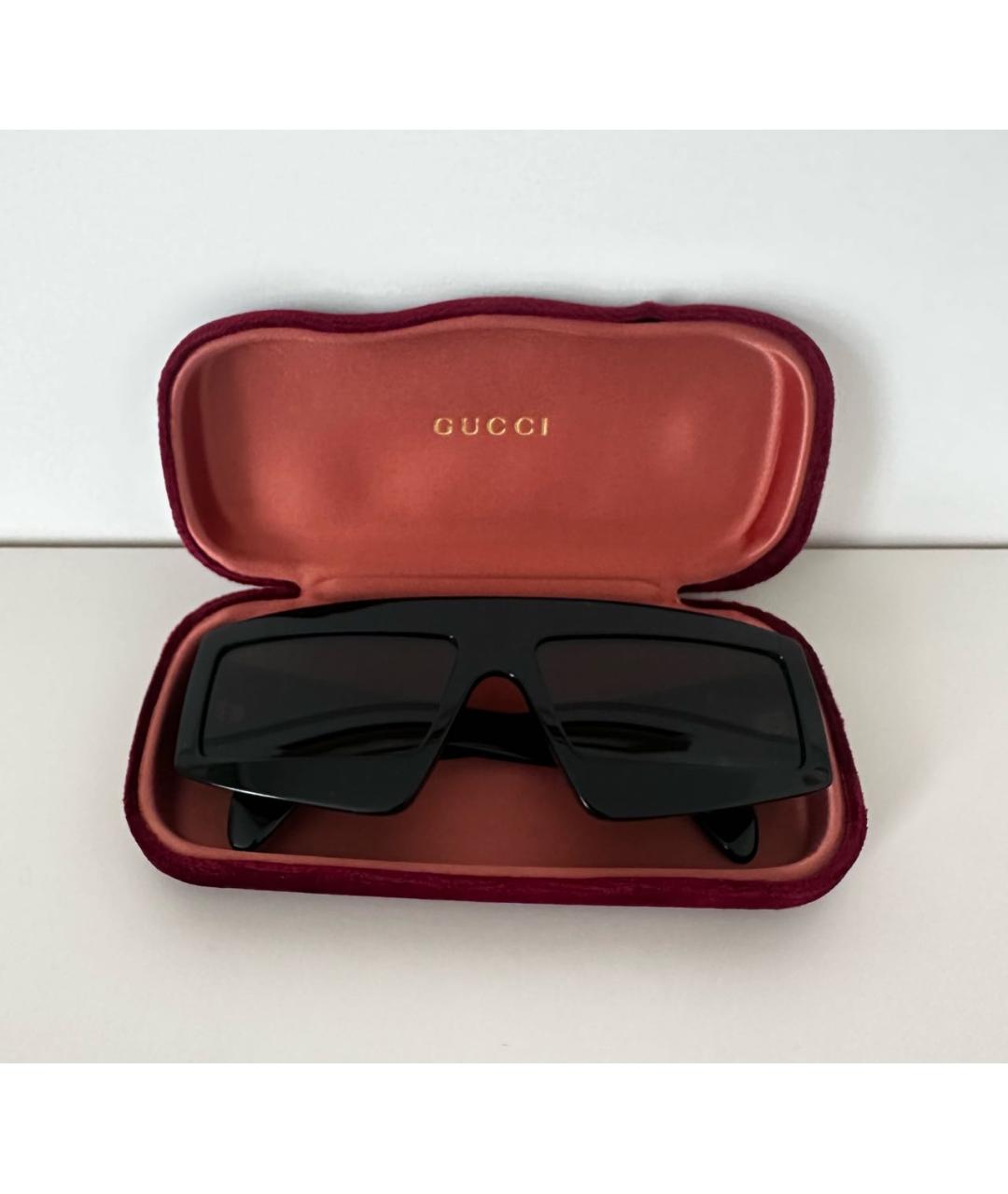 GUCCI Черные пластиковые солнцезащитные очки, фото 4