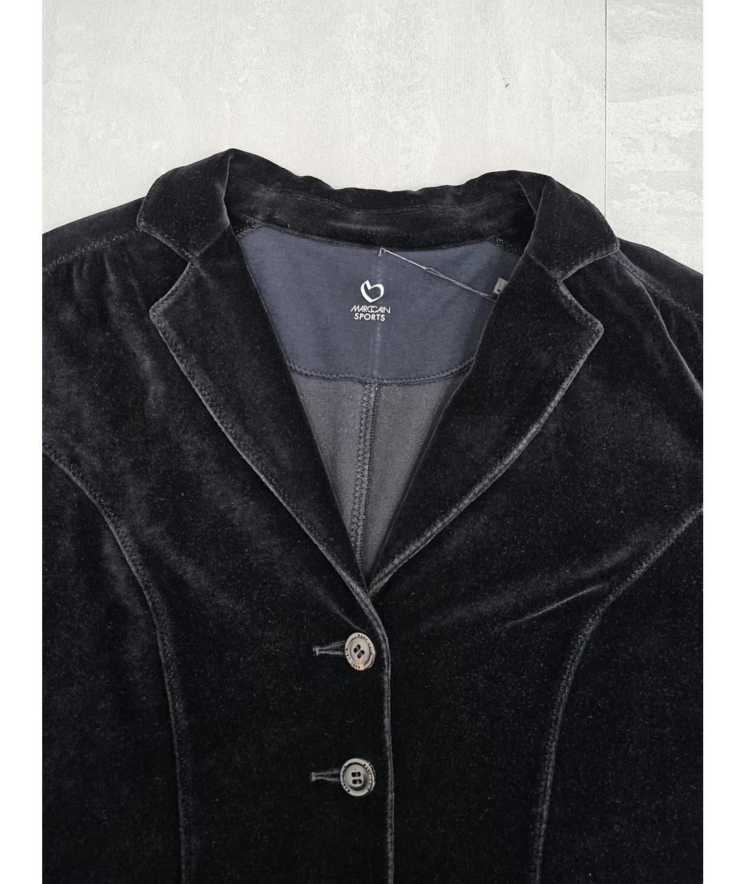 MARC CAIN Черный хлопковый жакет/пиджак, фото 3