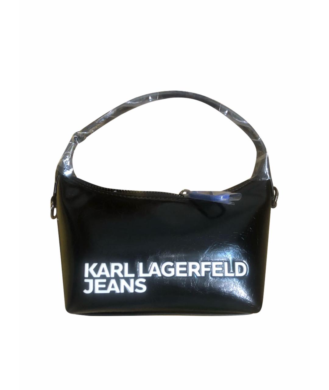 KARL LAGERFELD Черная сумка с короткими ручками, фото 1