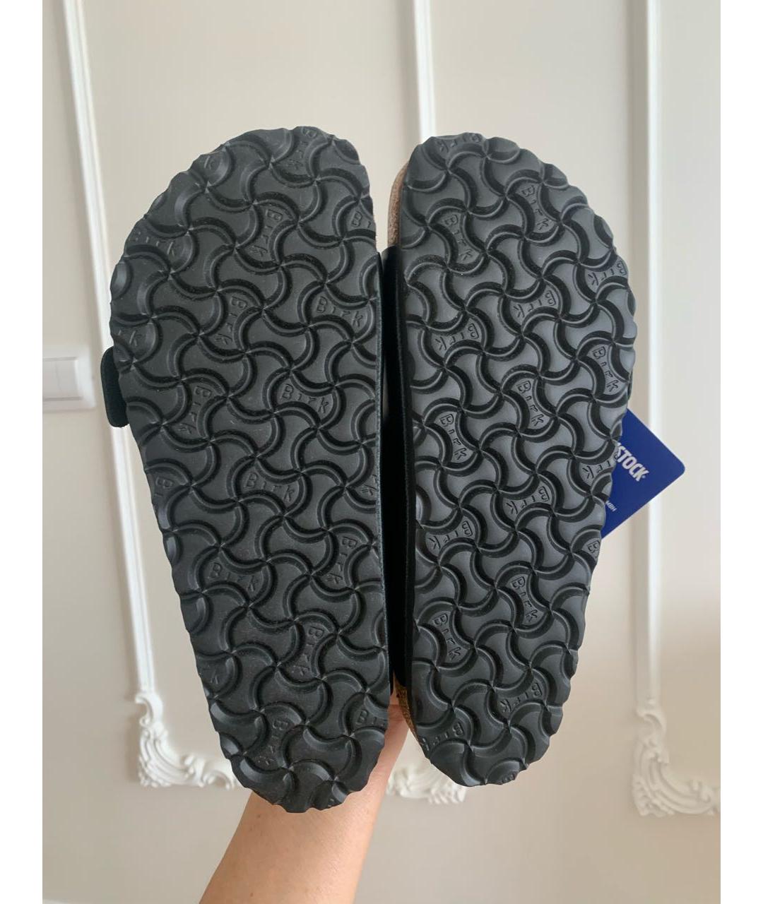 BIRKENSTOCK Черные кожаные сандалии, фото 7