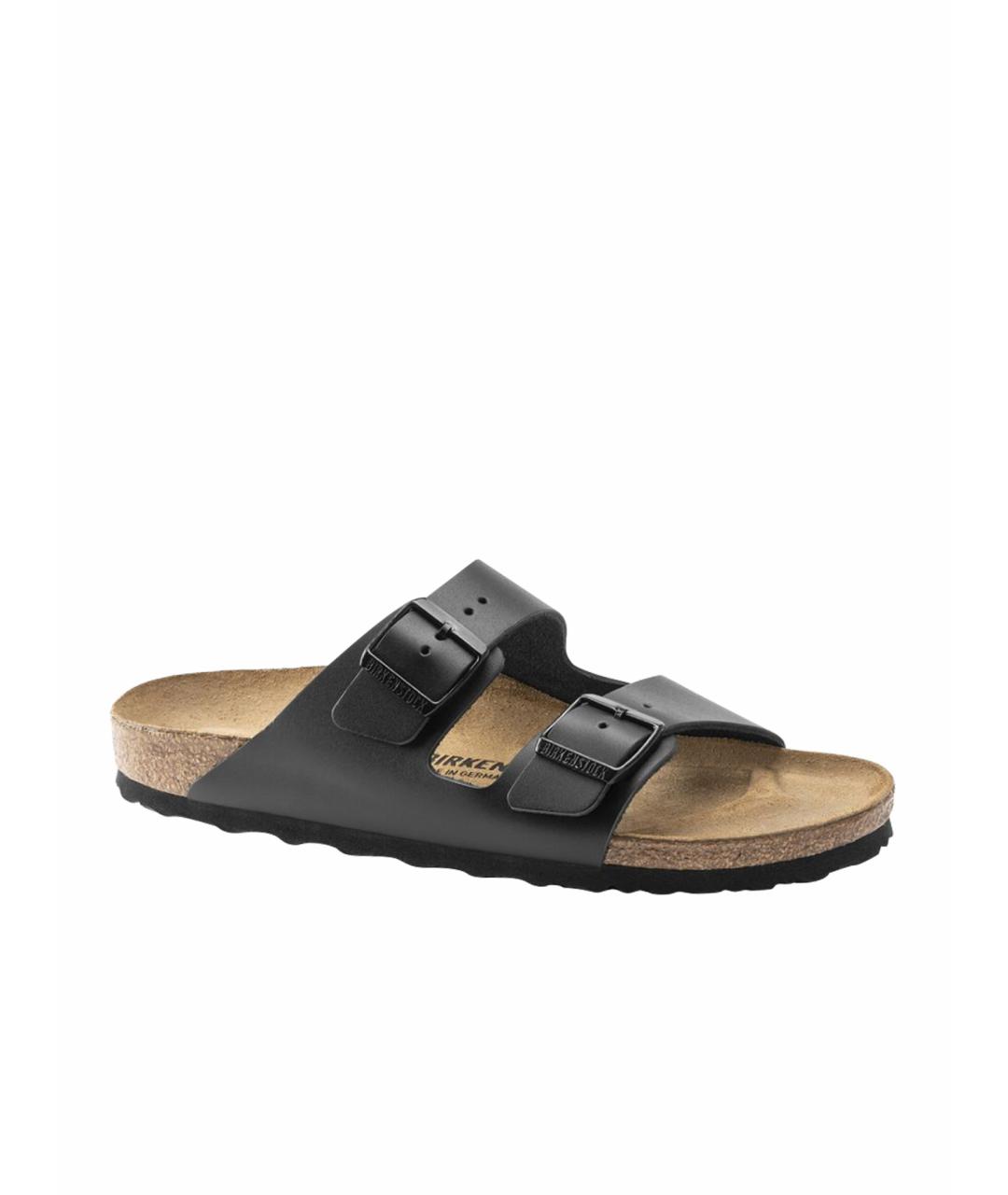 BIRKENSTOCK Черные кожаные сандалии, фото 1