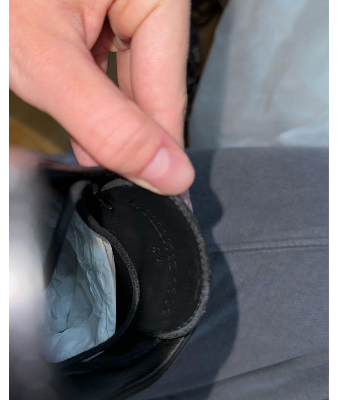 HERMES Черные кожаные ботинки, фото 5