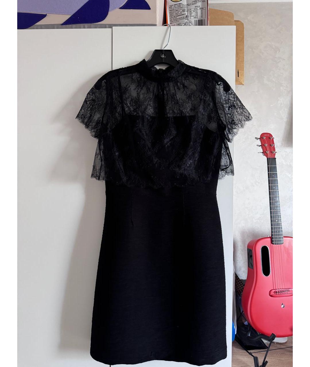 SANDRO Черное полиэстеровое вечернее платье, фото 9