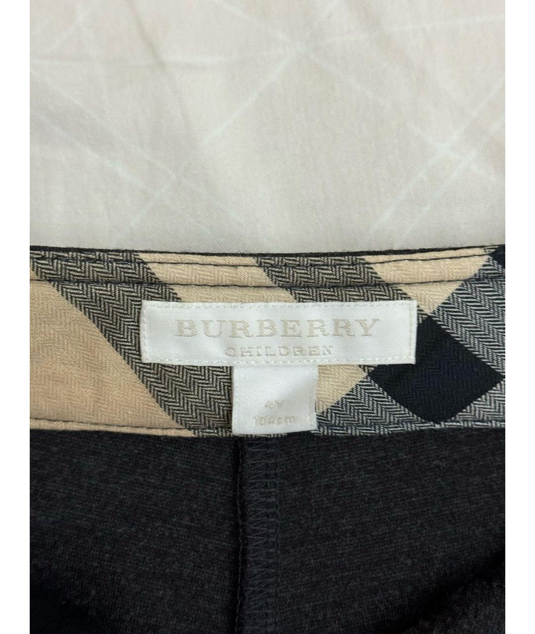 BURBERRY Антрацитовые брюки и шорты, фото 4