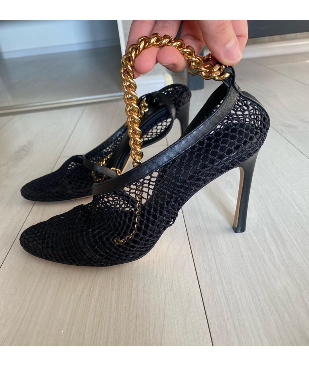 BOTTEGA VENETA Черные кожаные босоножки, фото 3