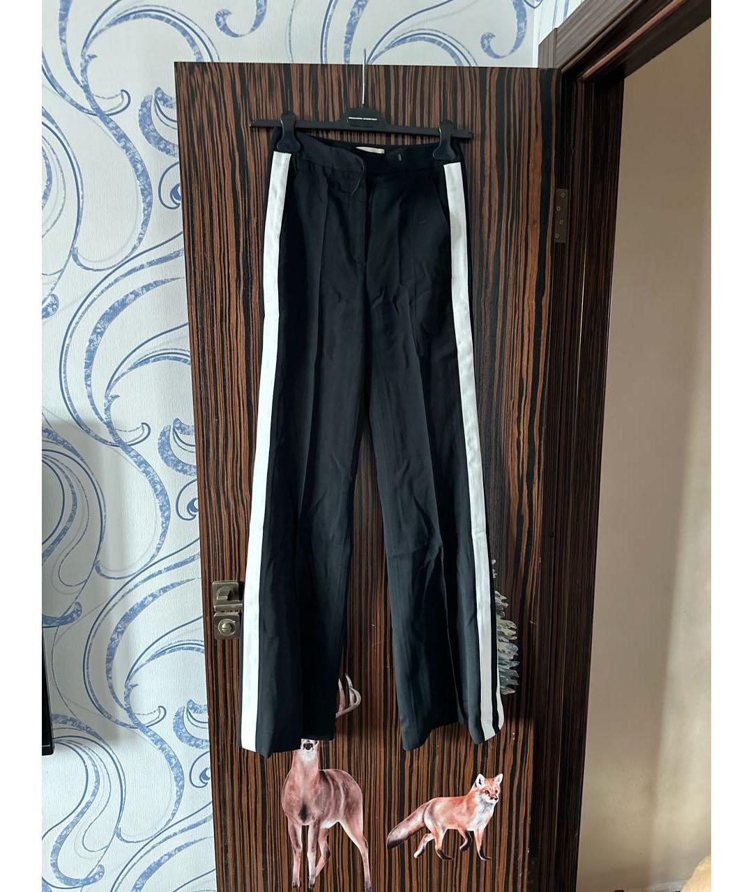 ELIE SAAB Черные ацетатные брюки широкие, фото 6