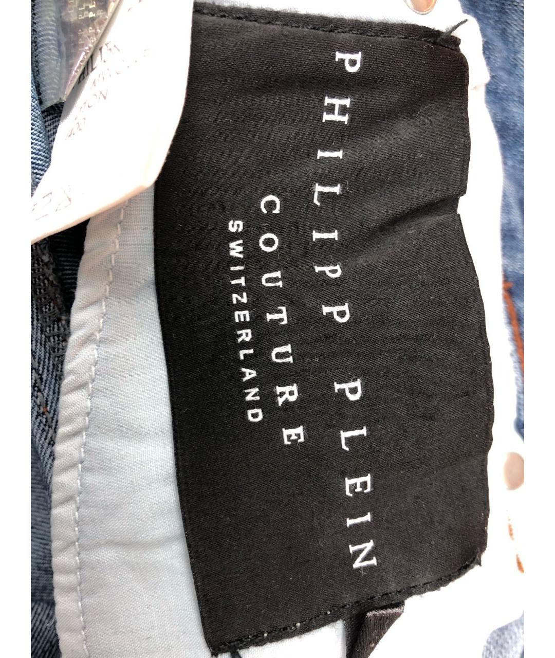 PHILIPP PLEIN Синие деним шорты, фото 3