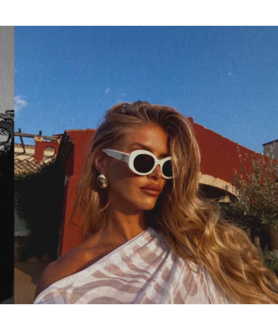 CELINE Белые солнцезащитные очки, фото 5