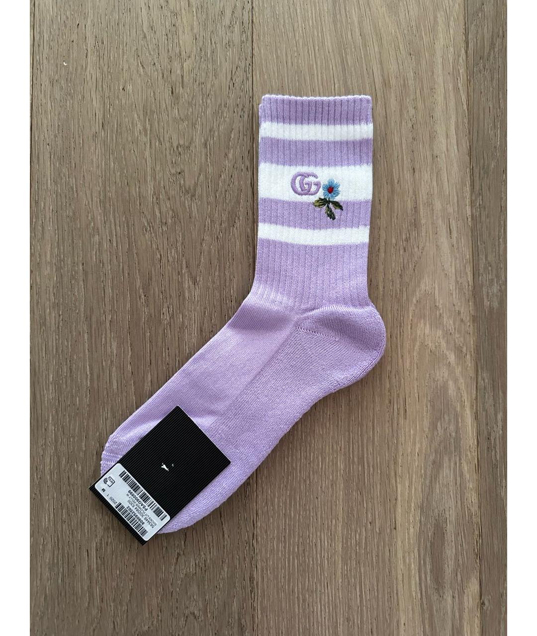 GUCCI Фиолетовые носки, чулки и колготы, фото 3