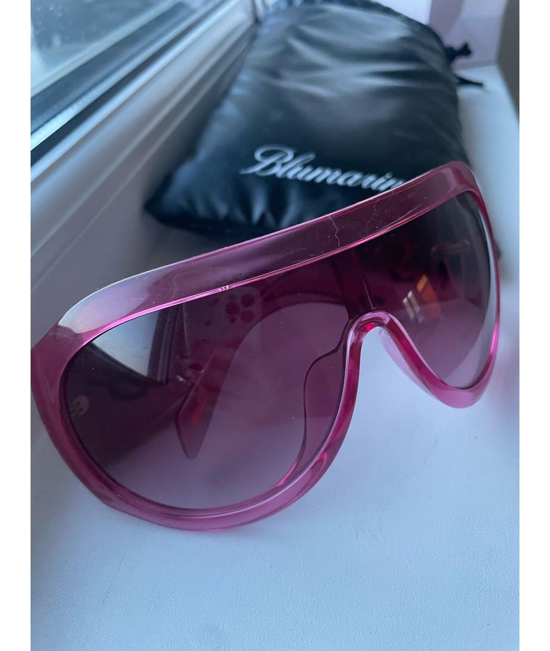 BLUMARINE Розовые пластиковые солнцезащитные очки, фото 2
