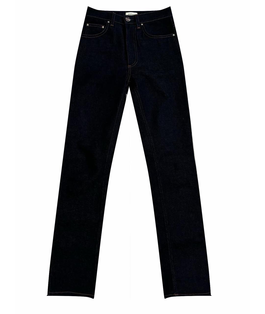 TOTEME Темно-синие хлопковые прямые джинсы, фото 1