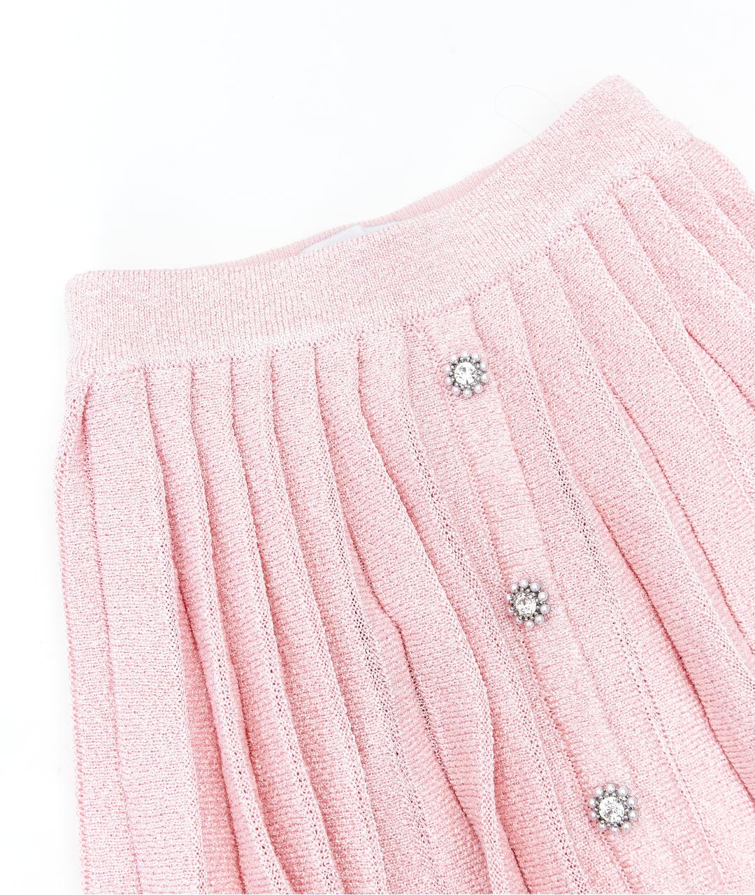 SELF-PORTRAIT Розовый полиэстеровый костюм с юбками, фото 6