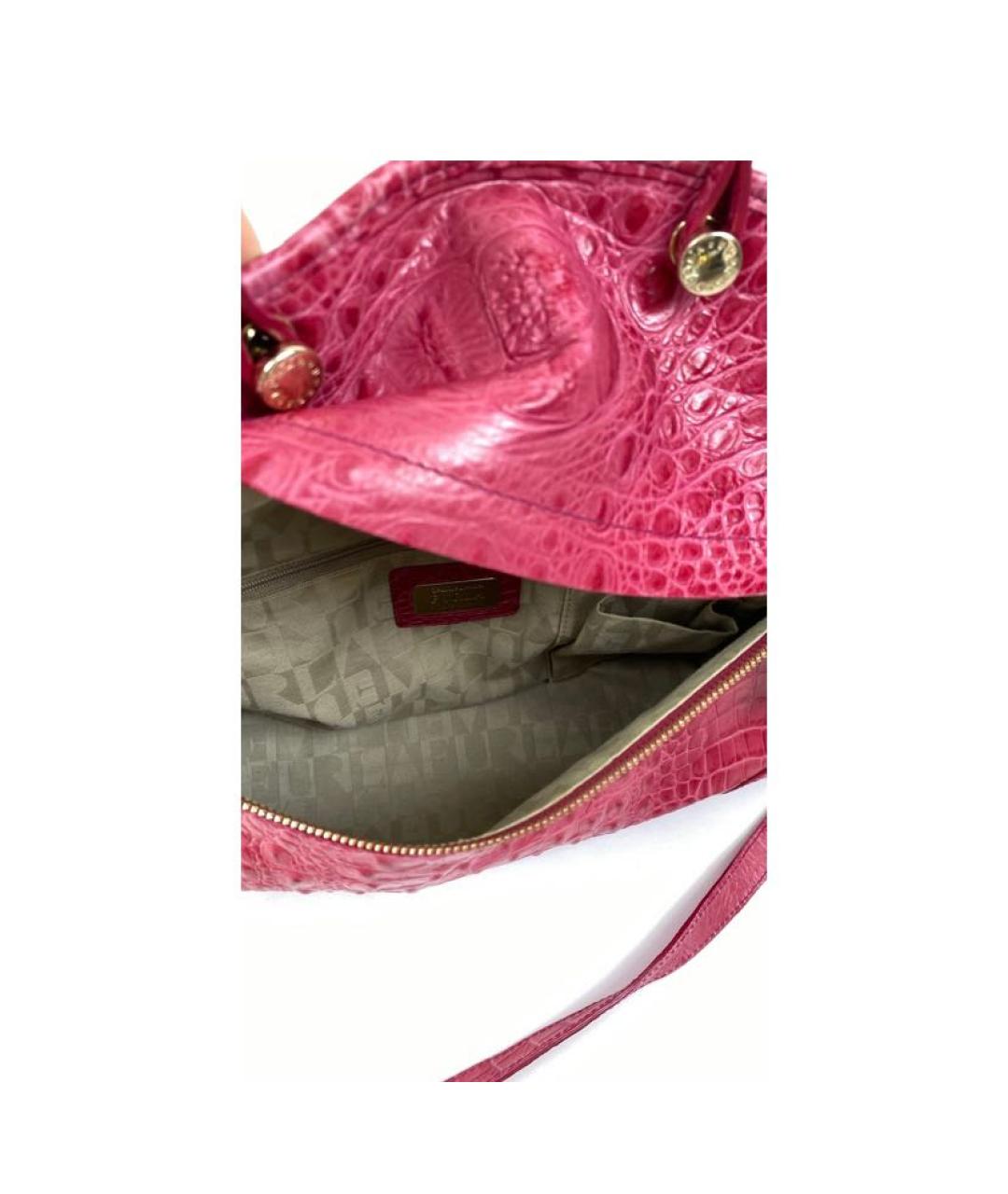 FURLA Розовая кожаная сумка через плечо, фото 7