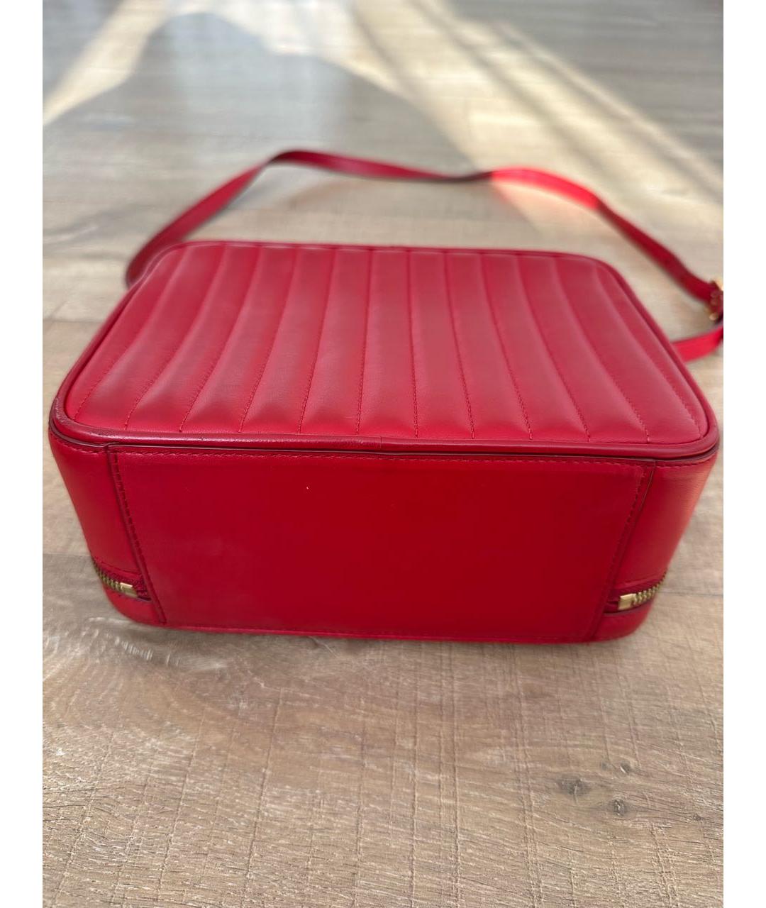 DOLCE&GABBANA Красная кожаная сумка с короткими ручками, фото 4