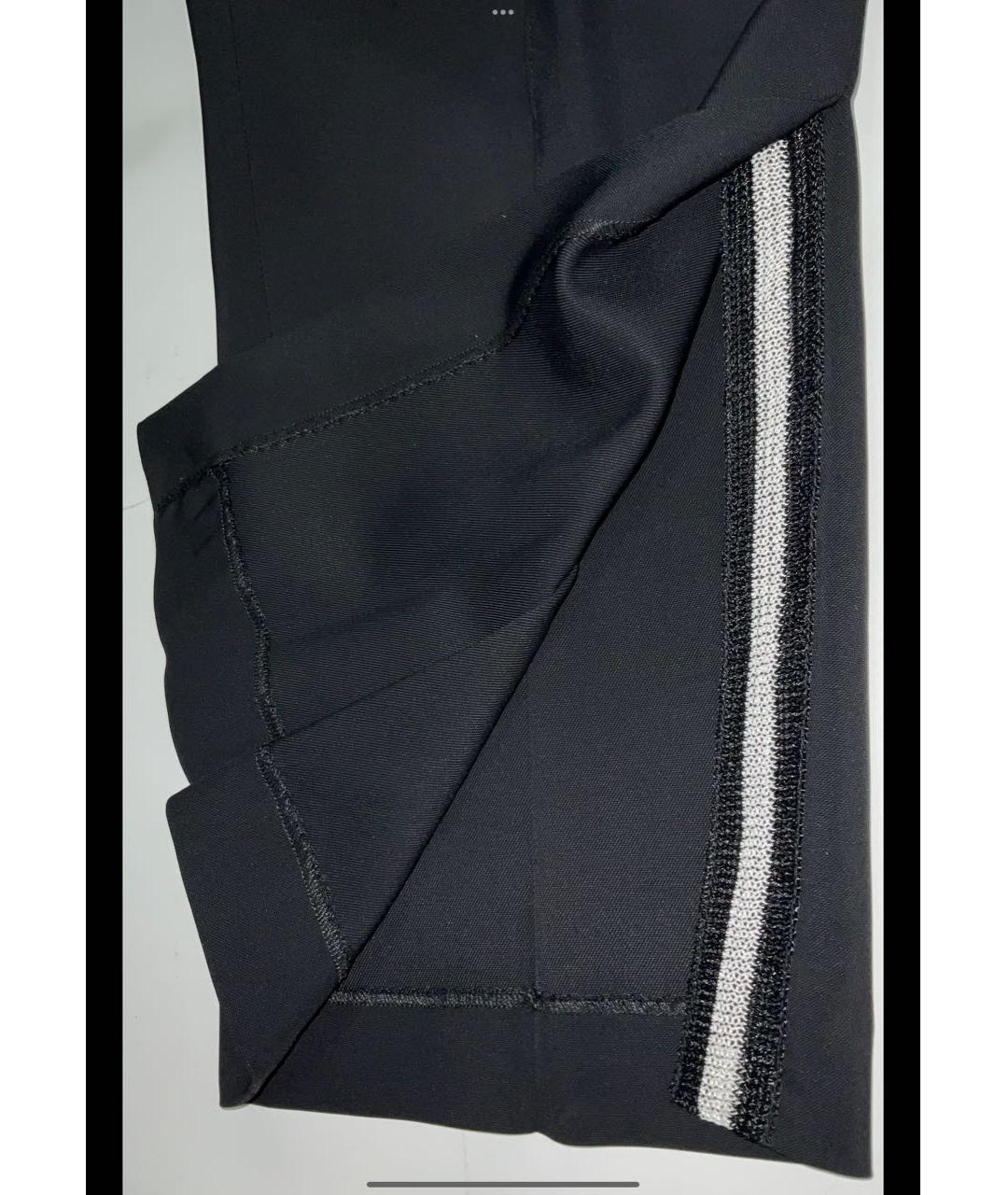 ERMANNO SCERVINO Черные вискозные прямые брюки, фото 2