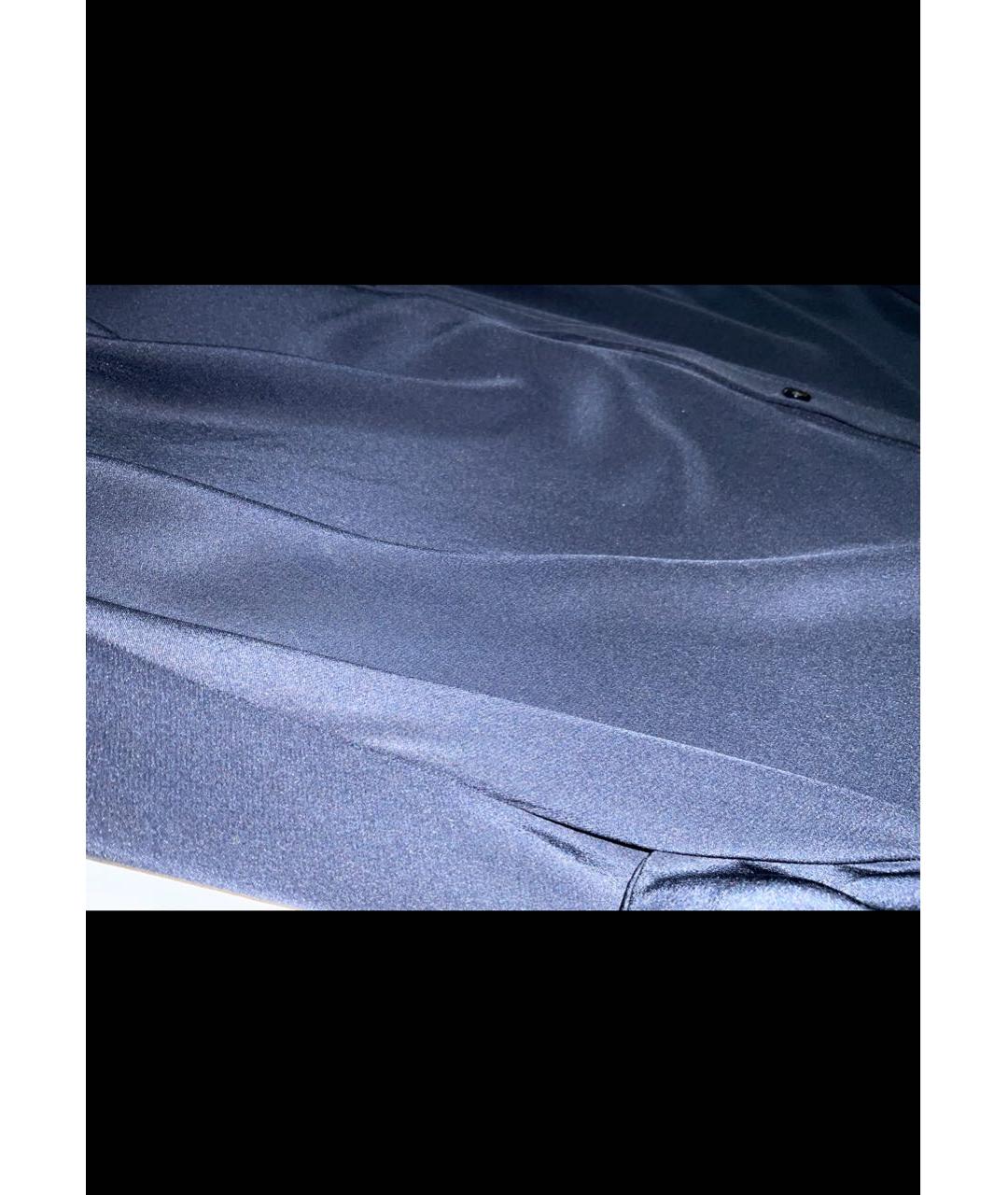 ERMANNO SCERVINO Темно-синяя шелковая рубашка, фото 4