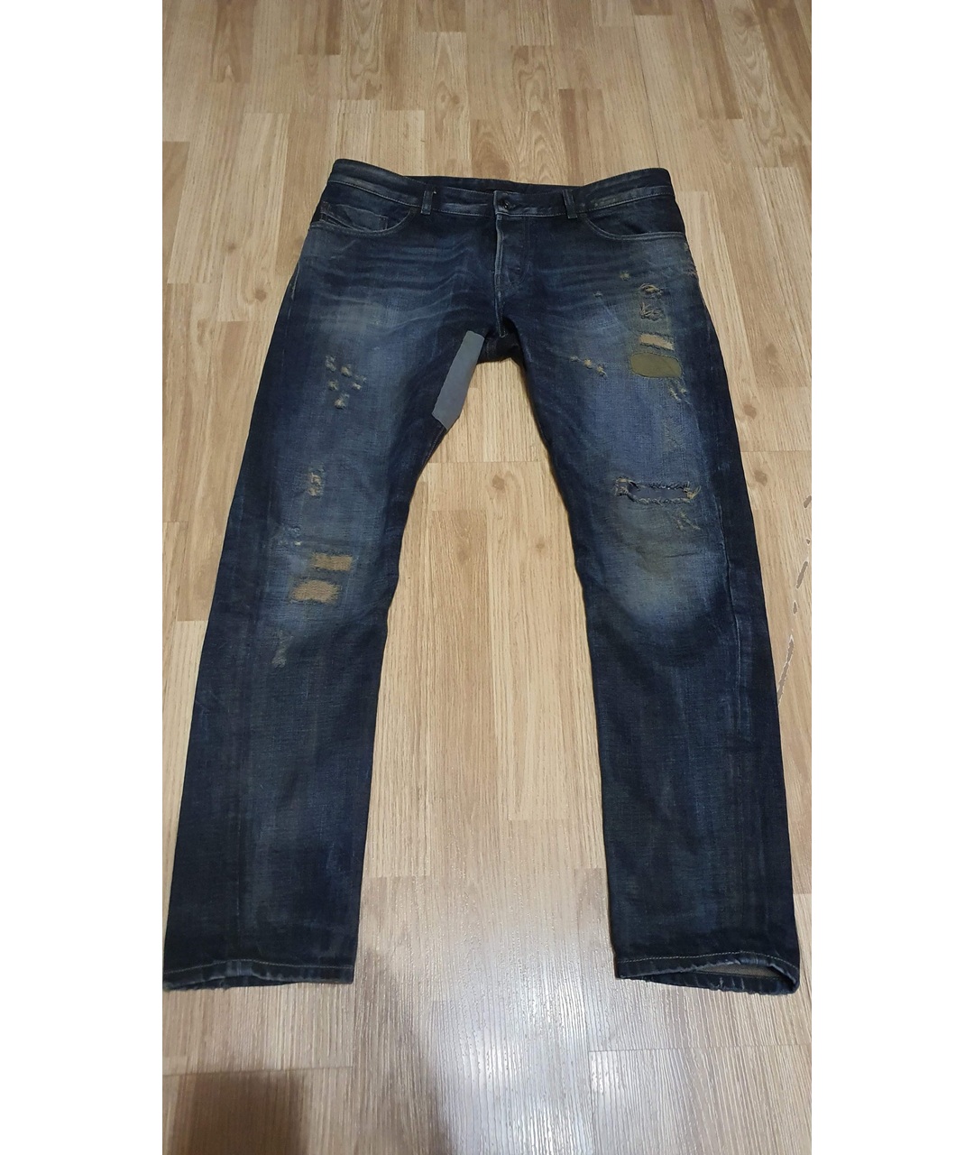 DIESEL BLACK GOLD Темно-синие хлопковые джинсы скинни, фото 6