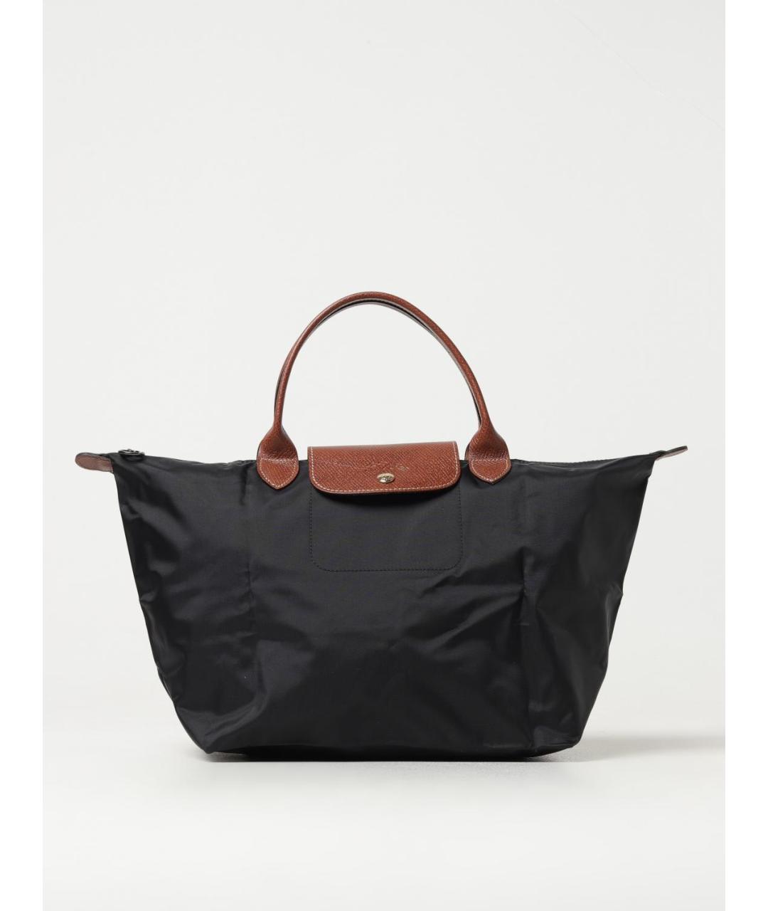 LONGCHAMP Черная синтетическая сумка тоут, фото 4