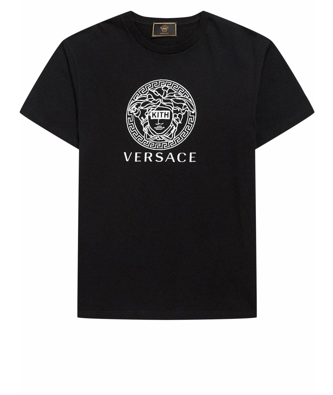 VERSACE Черная хлопковая футболка, фото 1