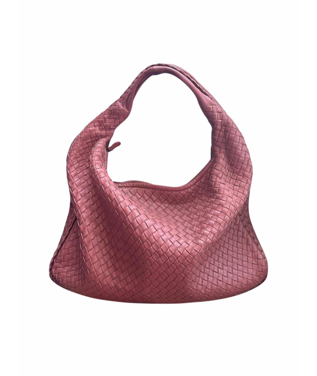 BOTTEGA VENETA Розовая кожаная сумка через плечо, фото 1