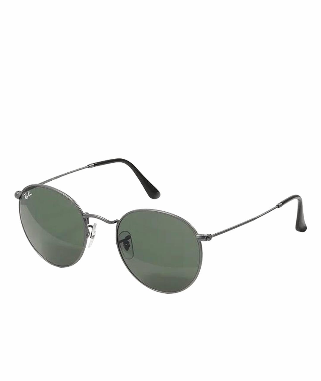 RAY BAN Серебряные металлические солнцезащитные очки, фото 1