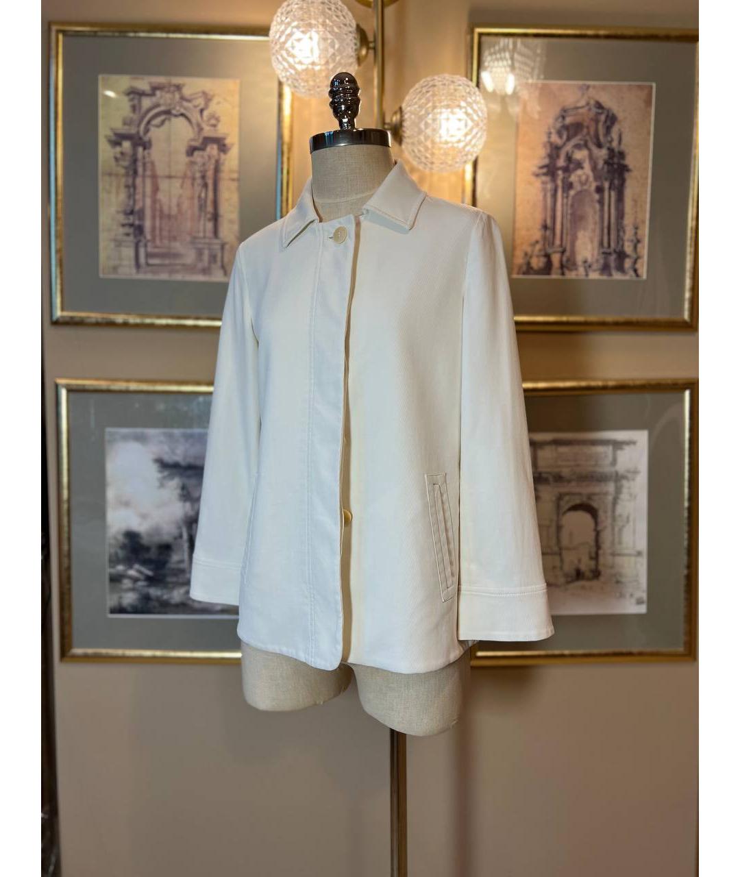LORO PIANA Белый хлопковый жакет/пиджак, фото 6